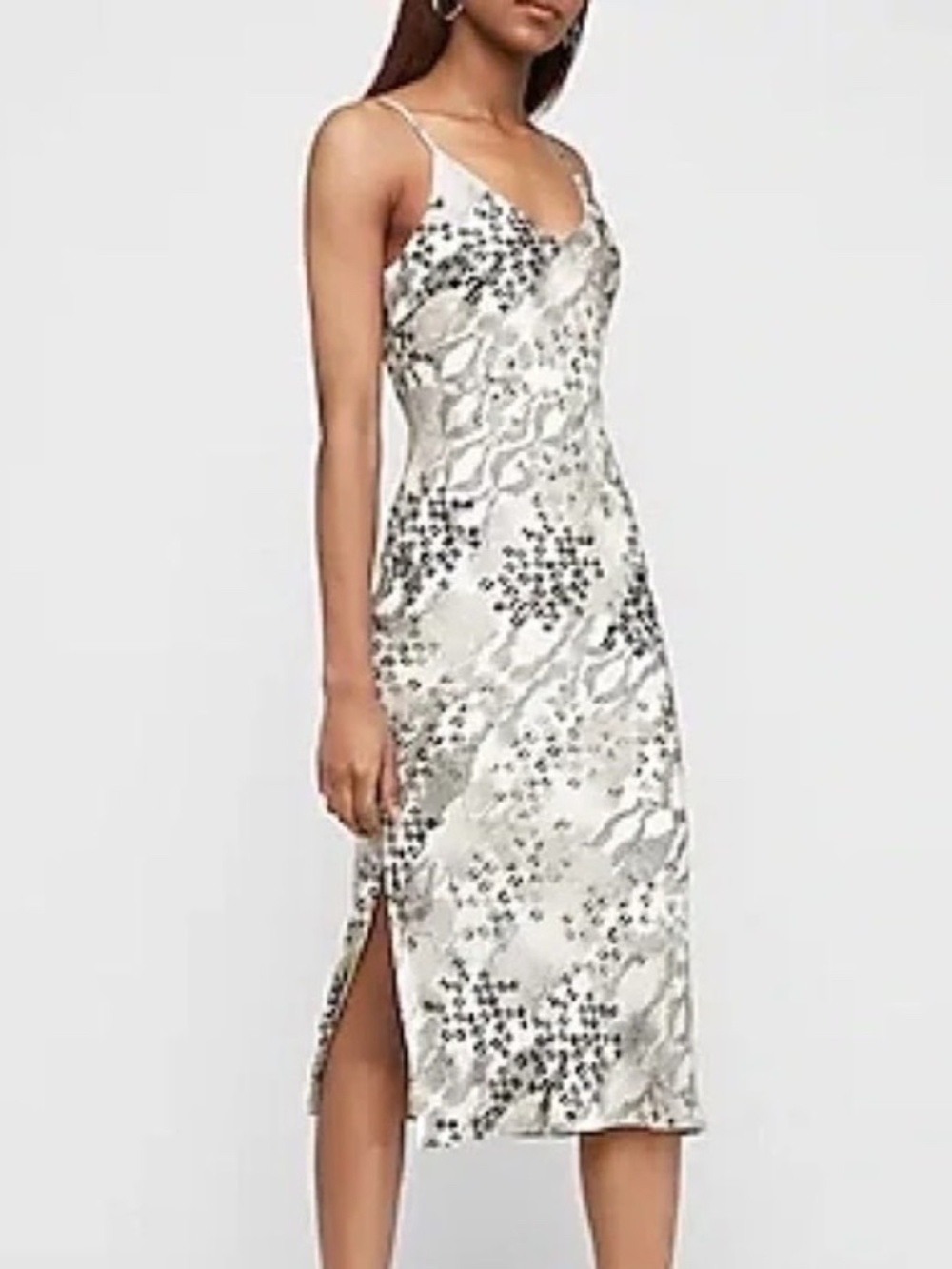 Express Silk Slip Dress Snake Pattern L